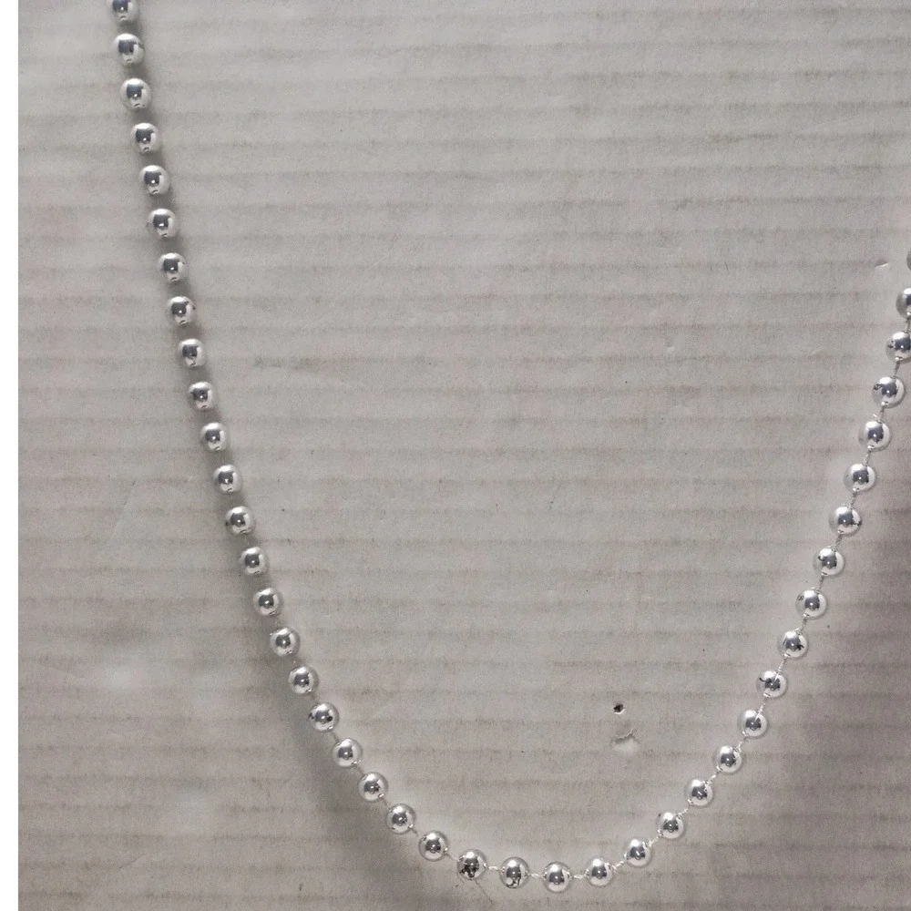IKEA 2014 Vintermys Silver Bead Garland Christmas Tree Decor 5m 5.5yd 002.837.73